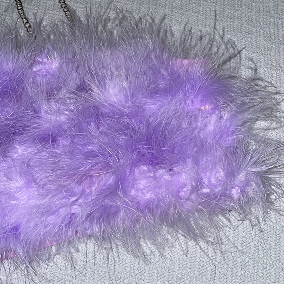 SHEIN Lavender Y2K Feather Top - Picture 3 of 11